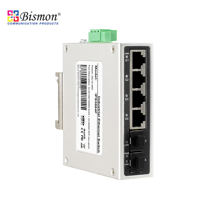 4-10-100-1000Base-T-RJ45-ports-2-1000Base-X-uplink-SFP-fiber-Industrial-switch